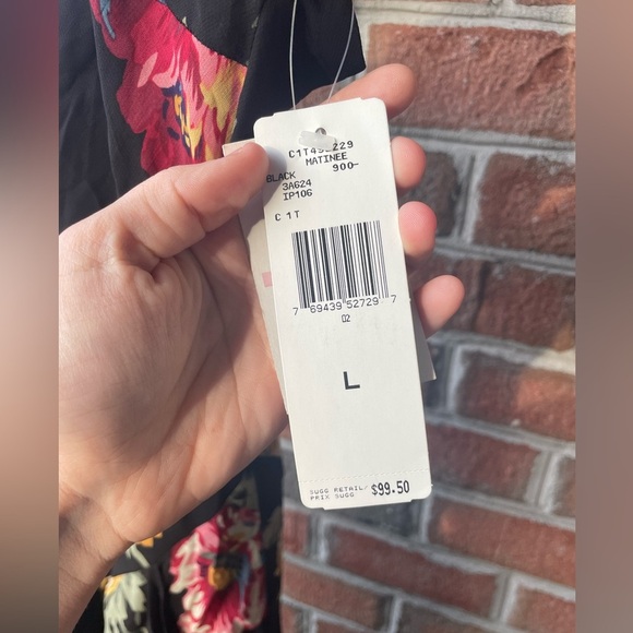 NWT Vintage Ralph Lauren Midi Dress Womens L Fairy Grunge Y2K Floral Goth Long - Picture 2 of 11